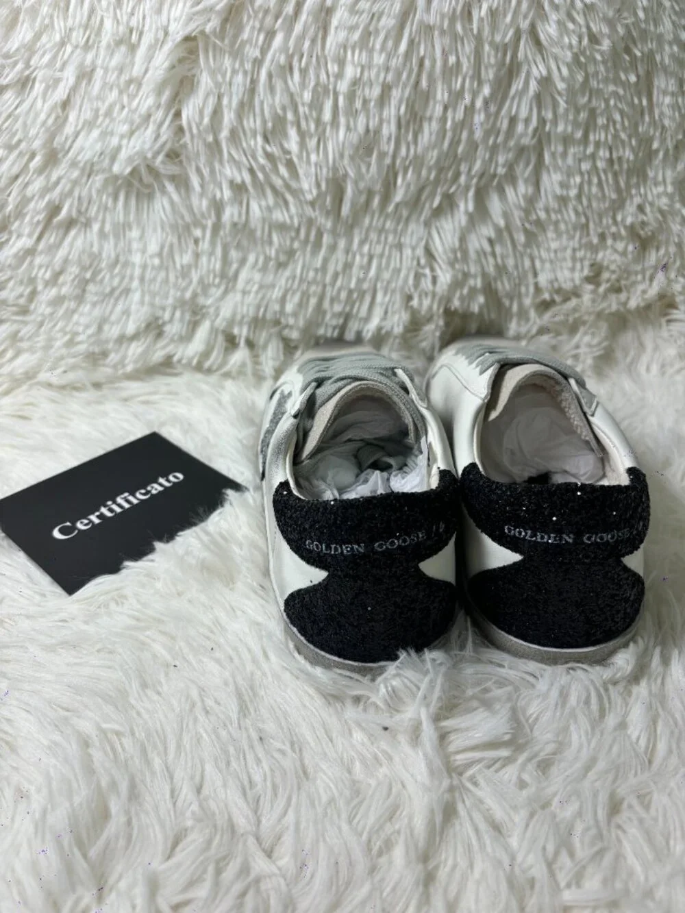 Golden Goose Super-Star Glitter Star Sneakers Women Distressed Leather Shoes